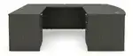 Bow Front U Shape Desk with Drawers