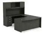 Bow Front U Shape Desk with Hutch