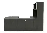 Bow Front U Shape Desk with Hutch