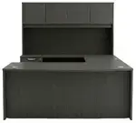 Bow Front U Shape Desk with Hutch