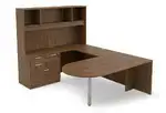 U Shaped Peninsula Office Desk with Hutch