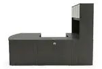 Bow Front U Shape Desk with Hutch