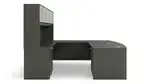 Bow Front U Shape Desk with Hutch