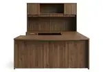 Bow Front U Shape Desk with Hutch