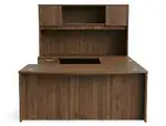 Bow Front U Shaped Desk with Hutch