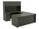 Bow Front U Shape Desk with Hutch