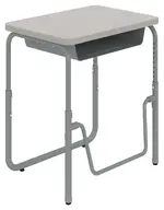 Height Adjustable School Desk with Footrest