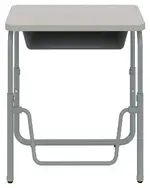 Height Adjustable School Desk with Footrest