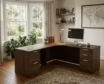L Shaped Desk with Drawers