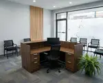 L Shaped Reception Desk with Drawers