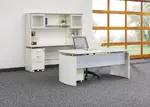 Office Desk with Credenza and Hutch Set