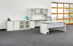 Office Desk with Credenza and Storage Set