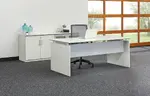 Office Desk and Storage Credenza Set