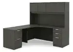 L Shaped Desk with Hutch