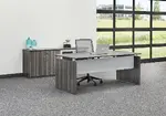 Office Desk and Storage Credenza Set
