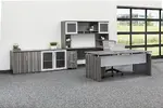Office Desk with Credenza and Storage Set