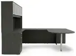 U Shaped Peninsula Desk with Hutch