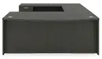 Bow Front U Shape Standing Desk with Drawers