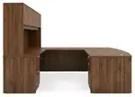 Bow Front U Shape Desk with Hutch