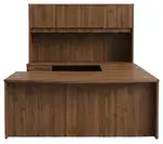 Bow Front U Shape Desk with Hutch