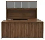 U Shaped Desk with Hutch