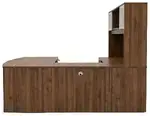 Bow Front U Shape Desk with Hutch