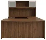 Bow Front U Shape Desk with Hutch