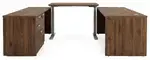 U Shaped Standing Desk with Drawers