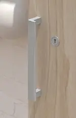 Set of 4 Silver Locker Handles with Key Locks