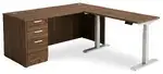 L Shaped Sit Stand Desk