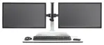 Electric Standing Desk Converter with Dual Monitor Arms