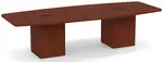 Boat Shaped Conference Table with Cube Base