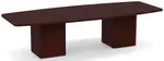 Boat Shaped Conference Table with Cube Base