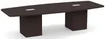 Boat Shaped Conference Table with Cube Base