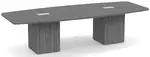 Boat Shaped Conference Table with Cube Base