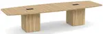 Boat Shaped Conference Table with Cube Base