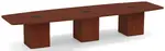 Boat Shaped Conference Table with Cube Base