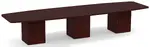 Boat Shaped Conference Table with Cube Base