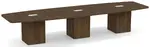 Boat Shaped Conference Table with Cube Base
