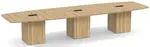 Boat Shaped Conference Table with Cube Base