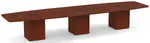 Boat Shaped Conference Table with Cube Base