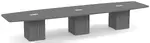 Boat Shaped Conference Table with Cube Base