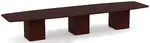 Boat Shaped Conference Table with Cube Base