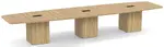 Boat Shaped Conference Table with Cube Base