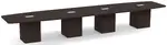 Boat Shaped Conference Table with Cube Base