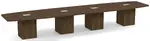 Boat Shaped Conference Table with Cube Base