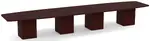 Boat Shaped Conference Table with Cube Base