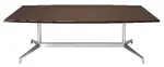 Boat Shaped Conference Table with Steel Base