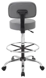 Tall Medical Stool with Back