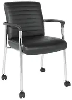 Vinyl Guest Chair with Wheels